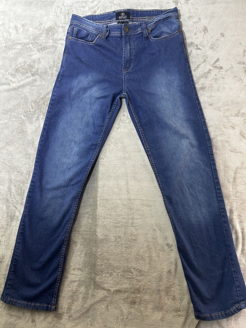Buffalo David Bitton Womens Jeans Size 20 Blue Stretch Straight Leg Mid Rise